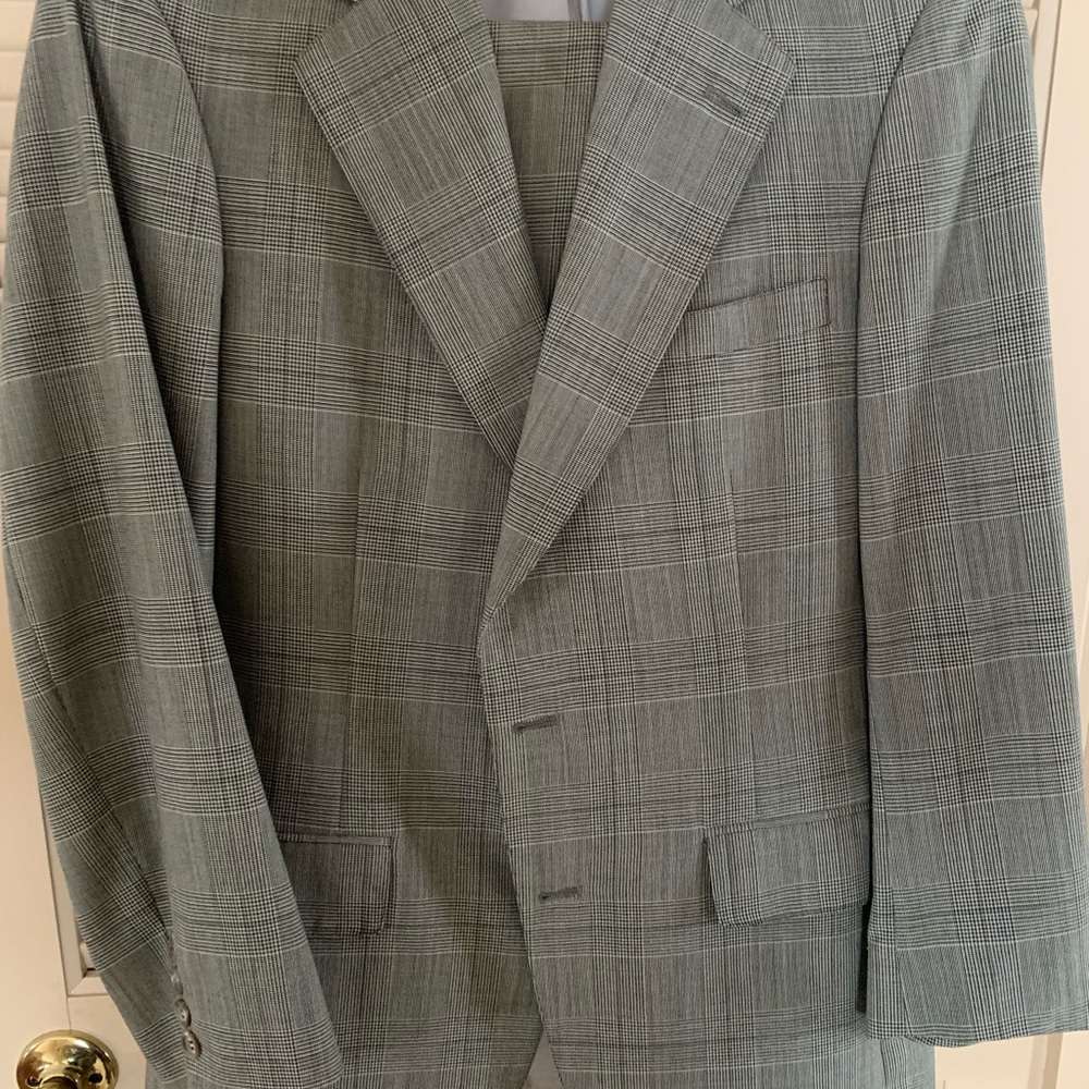 Beautiful light grey plaid suit